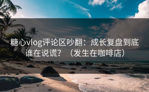 糖心vlog评论区吵翻：成长复盘到底谁在说谎？（发生在咖啡店）