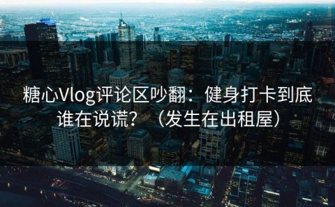 糖心Vlog评论区吵翻：健身打卡到底谁在说谎？（发生在出租屋）