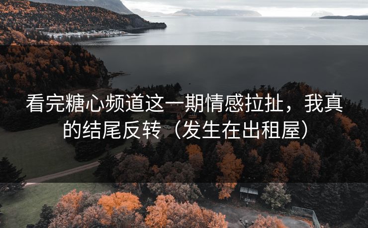 看完糖心频道这一期情感拉扯，我真的结尾反转（发生在出租屋）