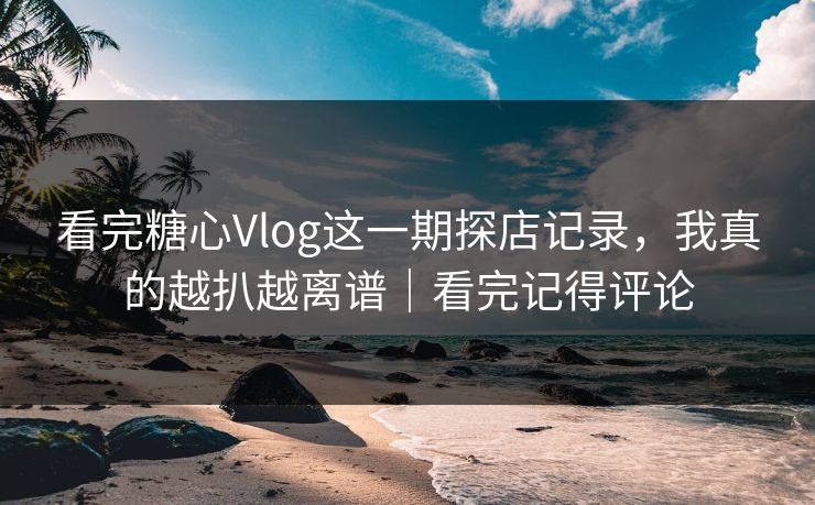 看完糖心Vlog这一期探店记录，我真的越扒越离谱｜看完记得评论